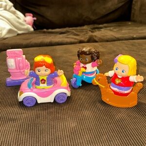 VTECH GO GO SMART FRIENDS KAYLEE CICI MADDIE PINK CAR SCOOTER & ROCKING HORSE